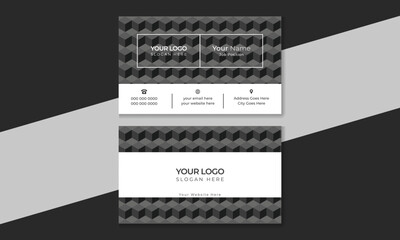 3D Pattern Business Card Layout | Creative Business Card Template | Modern Business Card