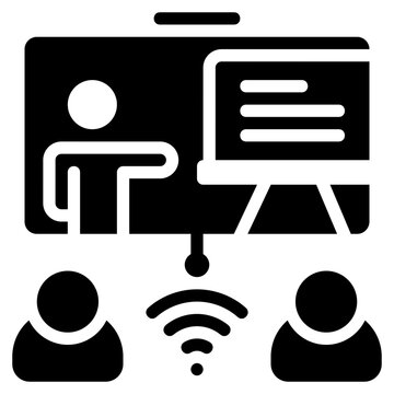 Onclass icon for elearning, online, webinar, learning, course, education and technology