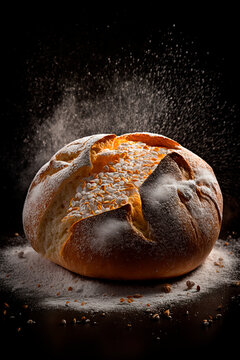 Freshly baked bread. Food. Generative AI