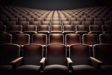 Cinema movie theater concept background. Generative AI