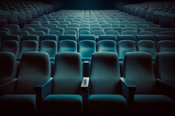 Obraz premium Cinema movie theater concept background. Generative AI