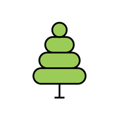 Minimal trees illustration icon. Linear tree icon Forest, park and garden symbols. 