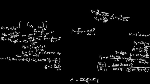 Mathematical Formulas With Alpha Video