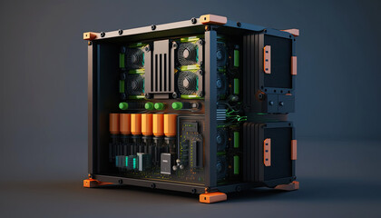 Obraz premium ai generated illustration of wireless cloud server,