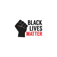 BLACK LIVES MATTER FLAG ICON HAND VECTOR EPS