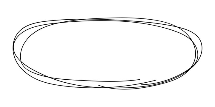 Hand drawn circle line sketch. PNG circular scribble doodle round circles for message note mark design element. Pencil or pen graffiti bubble or ball draft. Stock royalty free