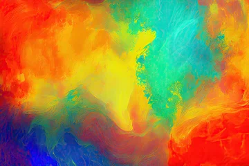 Keuken foto achterwand Mix van kleuren abstract colorful background in watercolor style created with Generative AI technology