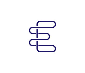 Modern Letter E Logo &ndash; Line Art Symbol of Professional and Innovation