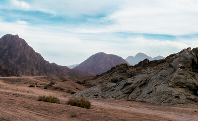 Fototapeta na wymiar mountains in the desert Egypt
