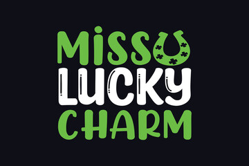 Naklejka premium Miss lucky charm