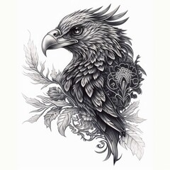 Obraz premium ready to print sleeve tattoo white background - generative ai