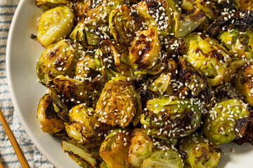 Asian Homemade Barbecue Brussel Sprouts