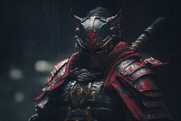 samurai in armor, generative ai