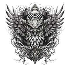 Fototapeta premium ready to print sleeve tattoo white background - generative ai