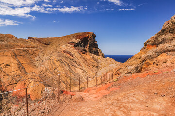 Hiking Trail in Ponta de São Lourenço Nature Reserve in the East of Madeira Island, Portugal