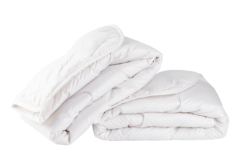 bed linen pillow and blanket made of quilted fabric with sewing and processing features