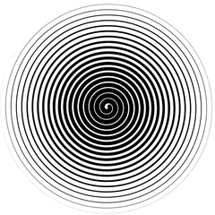 Spiral radial Swirl Radial Hypnotic Psychedelic illusion rotating background Vector black and white quality vector illustration cut  stroke 