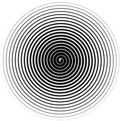 Spiral radial Swirl Radial Hypnotic Psychedelic illusion rotating background Vector black and white quality vector illustration cut  stroke 