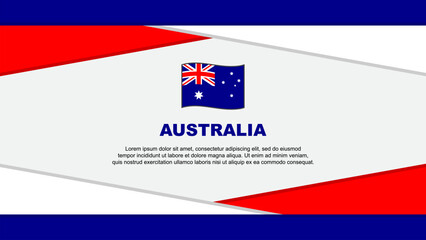 Australia Flag Abstract Background Design Template. Australia Independence Day Banner Cartoon Vector Illustration. Australia Vector