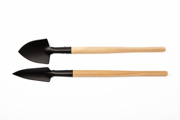 Garden shovel isolated on white background. Gardening Tools.