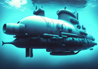 Submarine, Generative AI Illustration