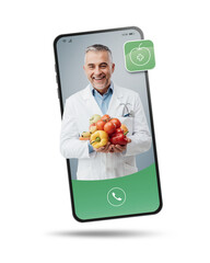 Professional dietician online on mobile app