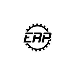 ERP, enterprise resource planning, line icon, isolated on white background. 