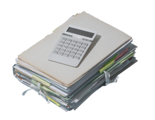 Pile of folders and paperwork