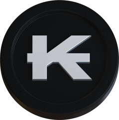 Obraz premium Lao kip coin 3d render illustration