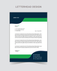 Fototapeta premium Clean and professional corporate company business letterhead template design with color variation,Elegant letterhead template design in minimalist style 