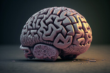 Human brain, made with Generative AI