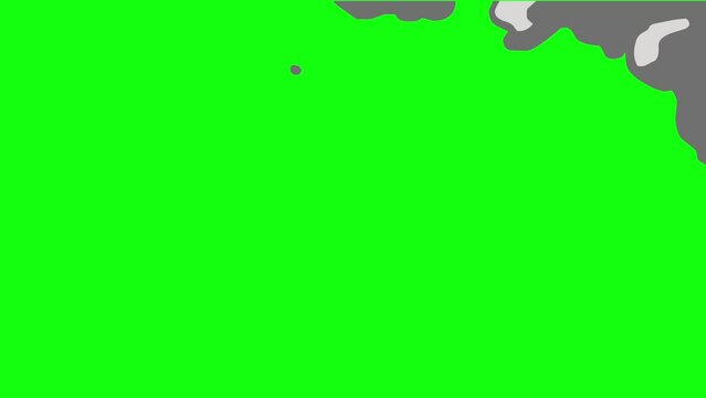 Cartoon Smoke Transition on a green screen. 4k smoke flash