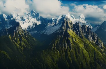 Mountains created with generative ai technology