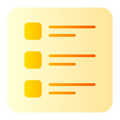 Obraz premium list gradient icon