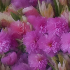Fototapeta premium Flowers created with generative ai technology