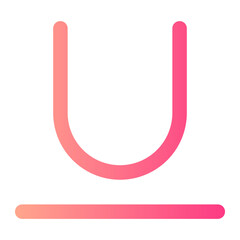 underline gradient icon