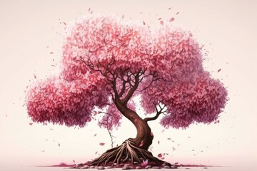 Blossom sakura tree sweet background concept. Generative AI