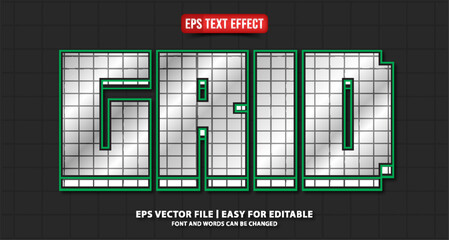 grid editable text effect vector eps
