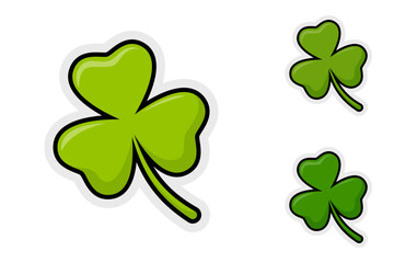 Note sticker set with Clover Leaf