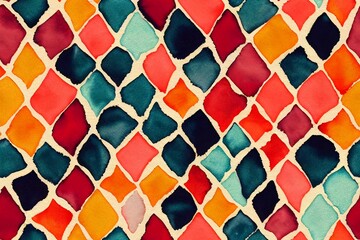 Vertical design of Geometric textile seamless pattern  Generative AI