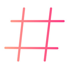 hashtag gradient icon