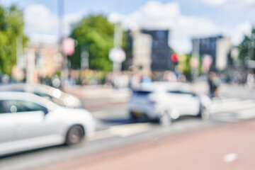 Fototapeta premium Blurred background of street