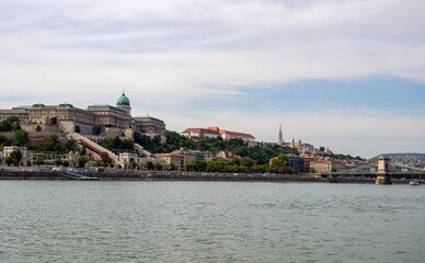 Fototapeta na wymiar Panoramic view of Budapest from the Danube river