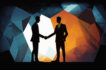 Businessman handshake contract