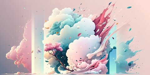 Abstract bright colorful pastel background