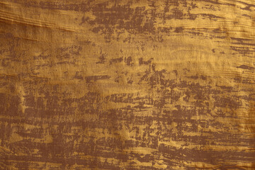 Oil and acrylic smear blot canvas painting wall. Abstract texture gold, bronze, brown color stain brushstroke texture background.