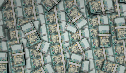 Obraz premium Armenia Dram money banknotes pack 3d illustration