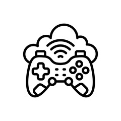 Cloud Gaming icon in vector. Logotype