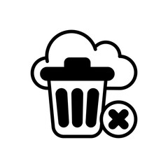 Cloud Delete icon in vector. Logotype