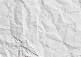  White crumpled paper texture background